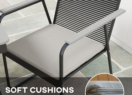 Outsunny 6 Seater Garden Dining Set with Cushions Rattan Backrest