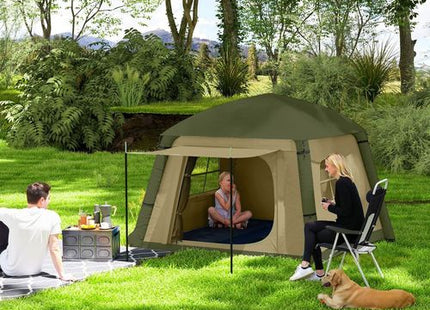 Outsunny Inflatable Camping Tent, Easy Setup 2 Man Tent