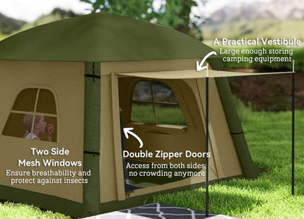 Outsunny Inflatable Camping Tent, Easy Setup 2 Man Tent