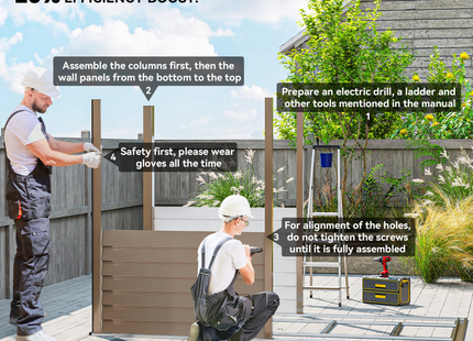 Outsunny 5 x 9ft Galvanised Metal Garden Shed with Foundation Kit, Brown