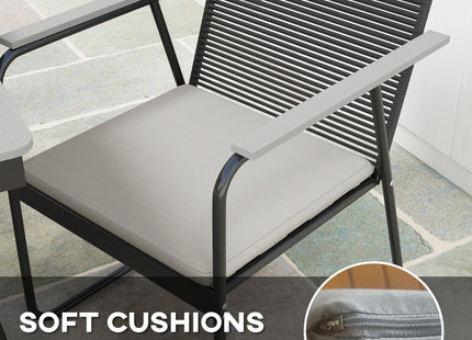 Outsunny 6 Seater Garden Dining Set with Cushions Rattan Backrest