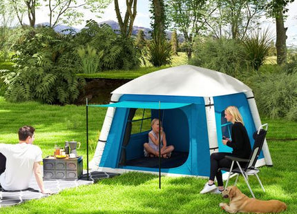 Outsunny Inflatable Camping Tent, Easy Setup 2 Man Tent