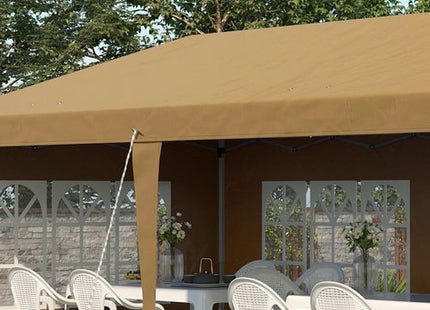 Outsunny 3 x 6m Heavy Duty Gazebo Marquee Party Tent with Storage Bag Khaki
