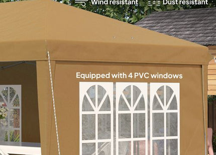 Outsunny 3 x 6m Heavy Duty Gazebo Marquee Party Tent with Storage Bag Khaki