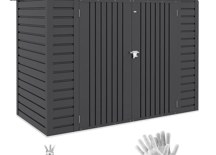 Outsunny 8x4FT Metal Garden Shed w/ Double Doors & 2 Vents - Durable Storage for Gardening Tools