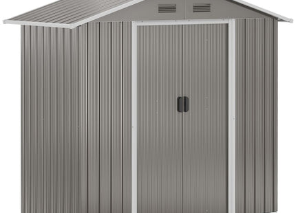 Outsunny 6.5x3.5ft Metal Garden Shed for Garden and Outdoor Storage, Grey