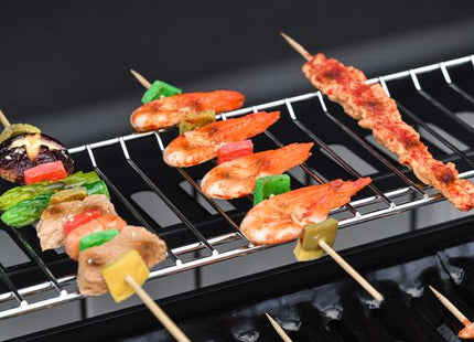 Outsunny 6+1 Burner Gas BBQ Grill Garden Barbecue with Wheels, Cabinet