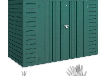 Outsunny 8x4FT Metal Garden Shed w/ Double Doors & 2 Vents - Durable Storage for Gardening Tools