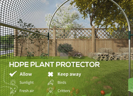 Outsunny Fruit Cage, Plant Protection Tent, 1.2x2.4x1.9m